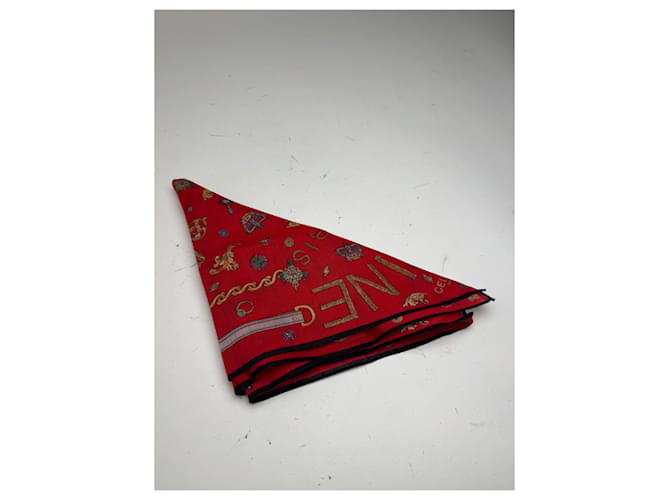 Céline Sciarpa vintage Crline rossa Rosso - vista 8