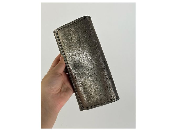Vintage Loewe Madrid Leather wallet Silver Silvery - view 8