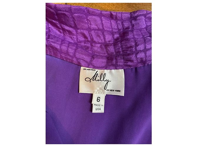 Vestido Milly de seda cuello halter morado Púrpura Morado oscuro - vista 5