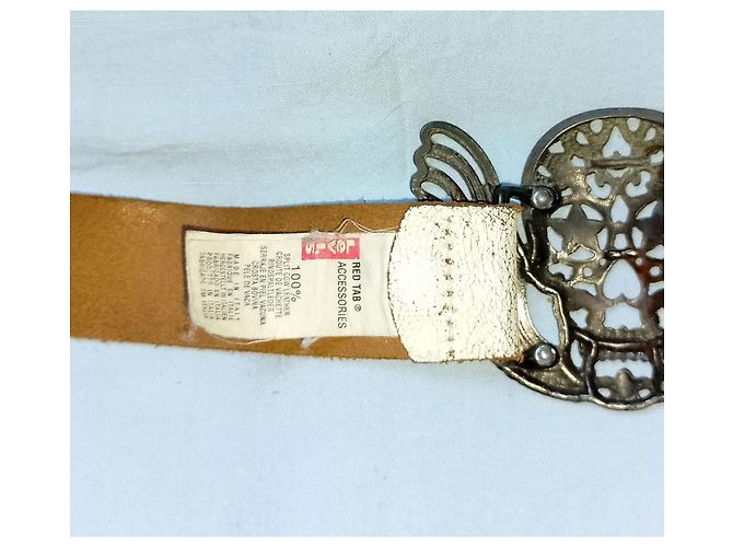 Levi's Red Tab™ Split Cowhide Leather Rocker Belts, SKULL Dark Metal Buckle Multiple colors - view 8