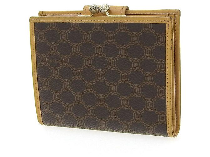 Céline Celine Leather Folding Wallet Brown Vintage - view 2