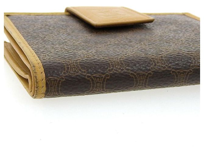 Céline Celine Leather Folding Wallet Brown Vintage - view 6