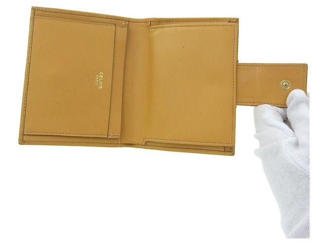 Céline Celine Leather Folding Wallet Brown Vintage - view 8