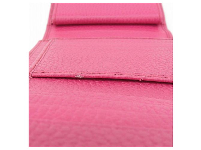 Cartera trifold de cuero rosa Gucci - vista 5