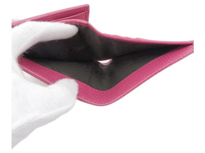 Cartera trifold de cuero rosa Gucci - vista 6