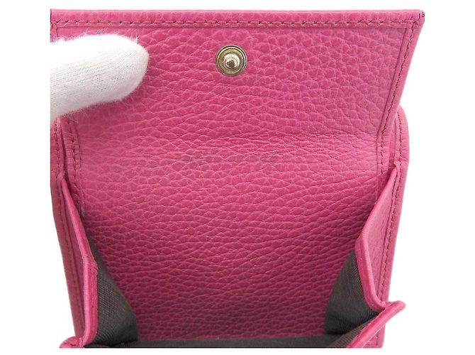 Cartera trifold de cuero rosa Gucci - vista 7