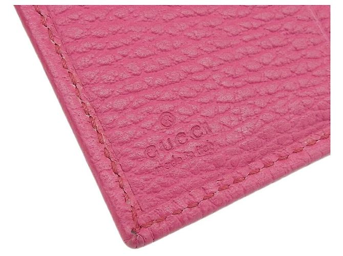 Cartera trifold de cuero rosa Gucci - vista 9