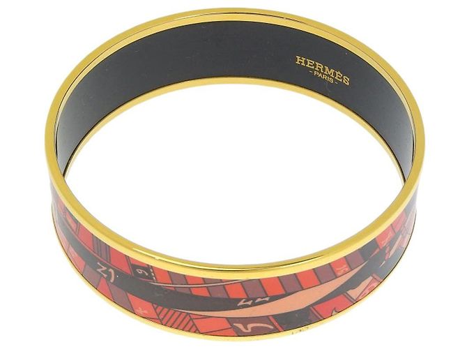 Hermès Bracciale bangle in smalto GM Hermes D'oro - vista 2