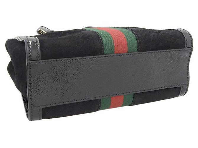 Borsa in suede Gucci Ophidia nera Nero - vista 4