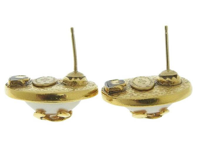 Orecchini Chanel Coco Marchio Perla Imitazione Vintage D'oro - vista 3
