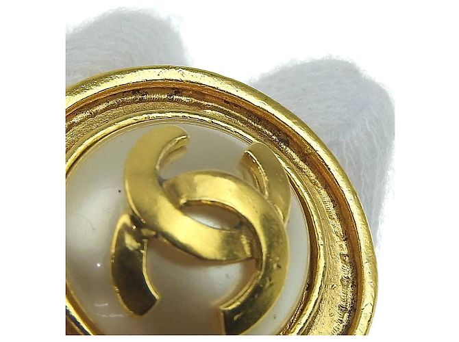 Orecchini Chanel Coco Marchio Perla Imitazione Vintage D'oro - vista 4