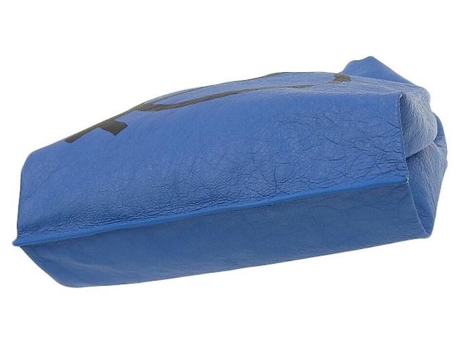Borsa Tote M in pelle Balenciaga Blu - vista 3