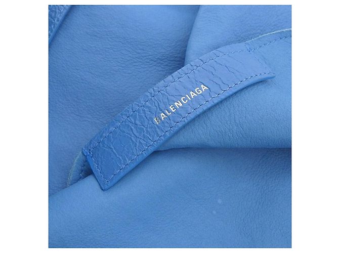 Borsa Tote M in pelle Balenciaga Blu - vista 7