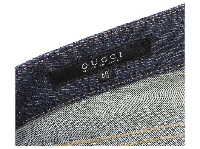 Jeans in denim Gucci logo GG per donne Blu - vista 7
