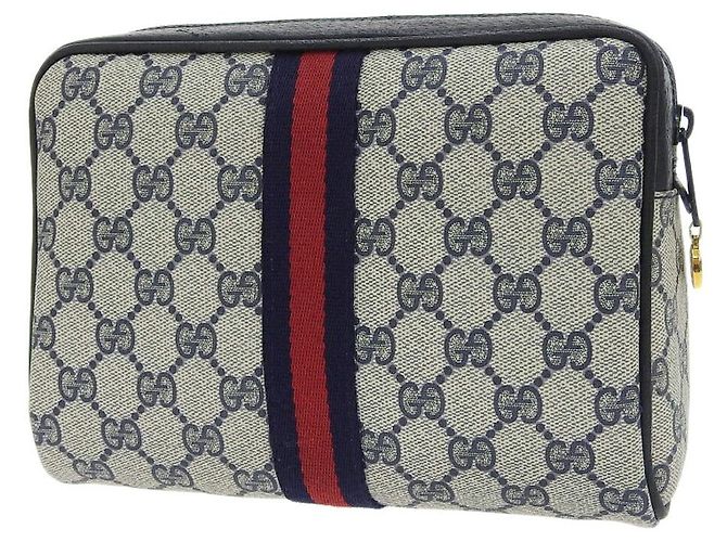 Pochette Gucci Sherry Line Marine Bleu Bleu Marine - vue 2