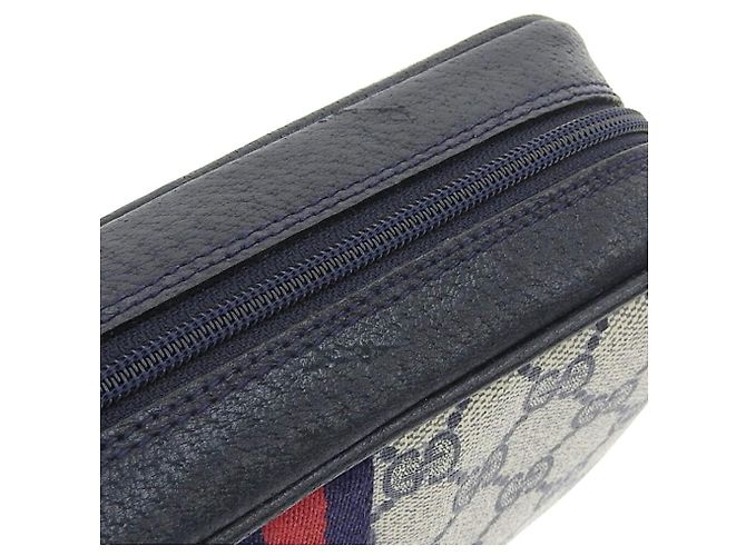 Pochette Gucci Sherry Line Marine Bleu Bleu Marine - vue 4