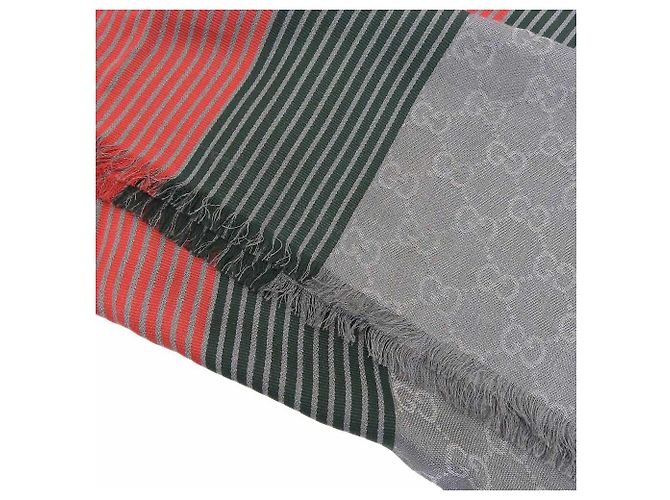 Sciarpa in cotone e seta con motivo GG di Gucci Porpora - vista 5