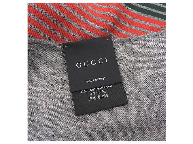 Sciarpa in cotone e seta con motivo GG di Gucci Porpora - vista 8