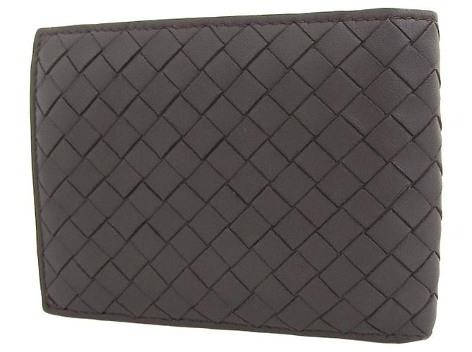 Bottega Veneta Leder Bifold Geldbörse Dunkelbraun - Ansicht 2
