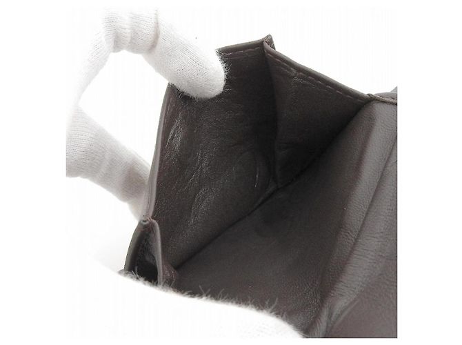 Bottega Veneta Leder Bifold Geldbörse Dunkelbraun - Ansicht 4