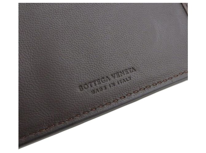 Bottega Veneta Leder Bifold Geldbörse Dunkelbraun - Ansicht 7