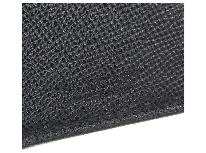 Bulgari Bvlgari Leather Double Hook Wallet Black - view 10