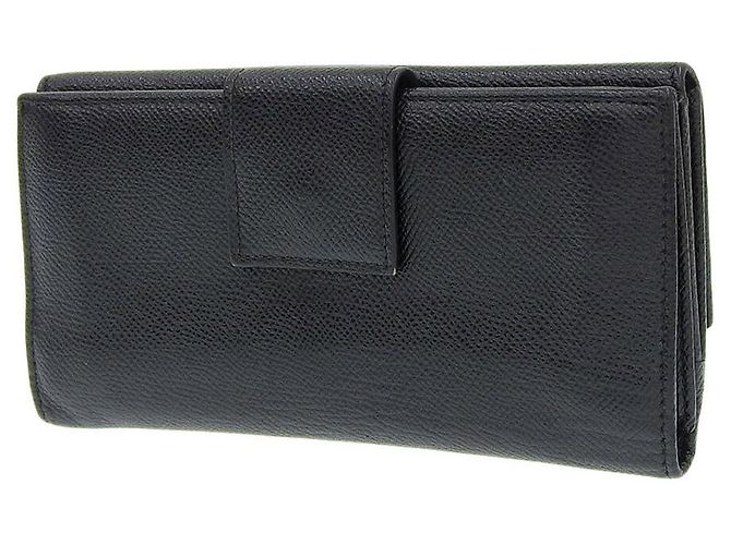 Bulgari Bvlgari Leather Double Hook Wallet Black - view 2
