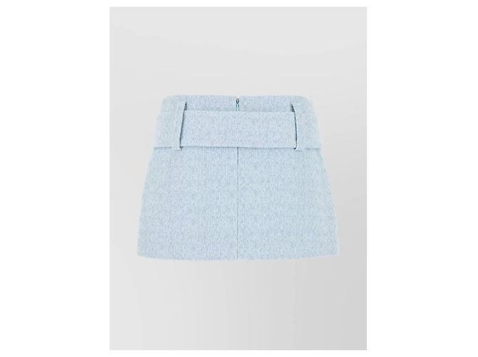 Autre Marque Minifalda Patou con cinturón azul cielo algodón - vista 2