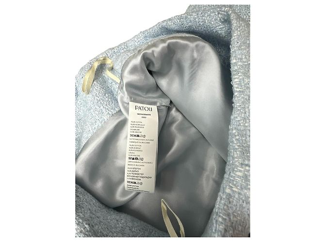 Autre Marque Minifalda Patou con cinturón azul cielo algodón - vista 7
