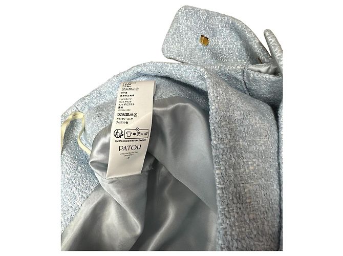 Autre Marque Minifalda Patou con cinturón azul cielo algodón - vista 8