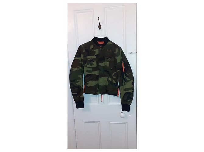 Dsquared2 Kurze Jacke Camouflage Khaki - Ansicht 2
