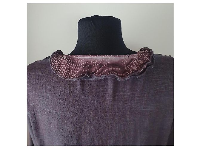 Blusa de algodón Elisa Cavaletti púrpura - vista 6
