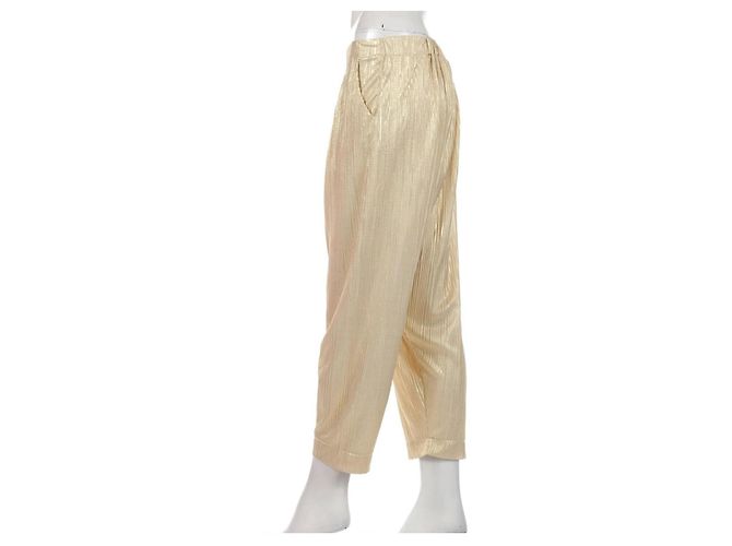 Autre Marque Pantalon Rabens Saloner Doré - vue 3