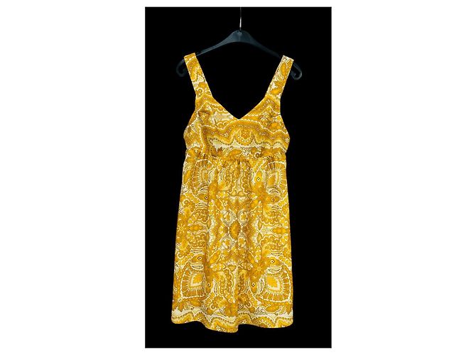 Mini abito Claribel SéZane Giallo in cotone Multicolore - vista 2