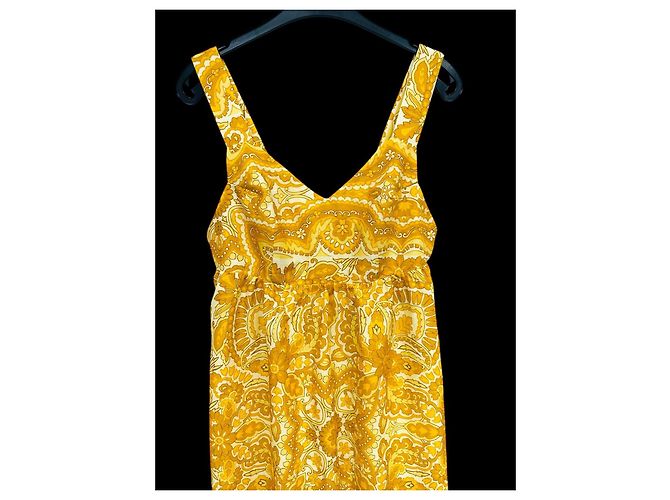 Mini abito Claribel SéZane Giallo in cotone Multicolore - vista 3