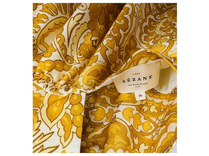 Mini abito Claribel SéZane Giallo in cotone Multicolore - vista 6