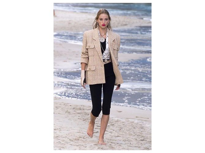 Cambon Chanel Chaqueta de playa 2019 Beige de Algodón - vista 11