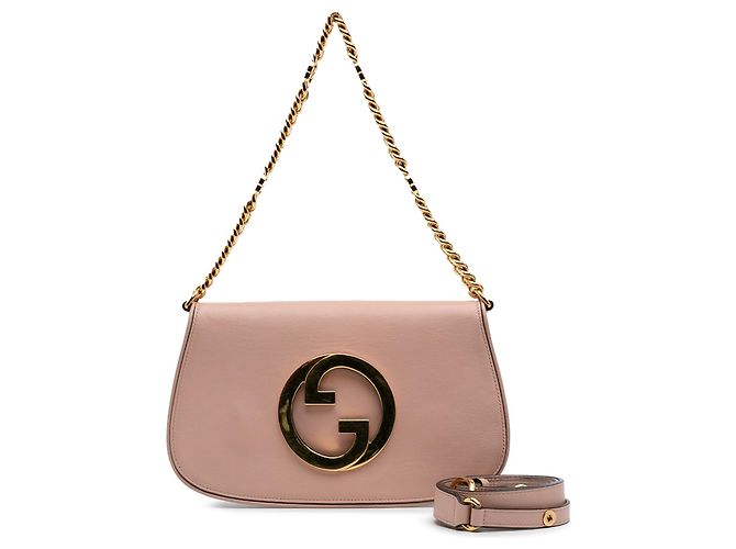 Borsa a tracolla Blondie in pelle di vitello rosa Gucci - vista 12