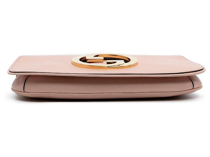 Borsa a tracolla Blondie in pelle di vitello rosa Gucci - vista 3