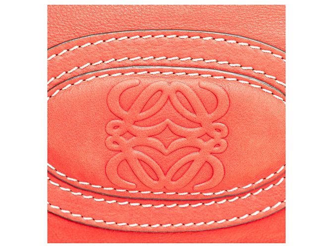 Bolso de hombro de ante rojo Anagram Madrid con flecos LOEWE Roja - vista 7