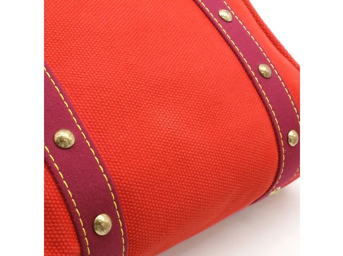 Borsa tote MM della linea Antigua di Louis Vuitton Rosso Porpora - vista 10