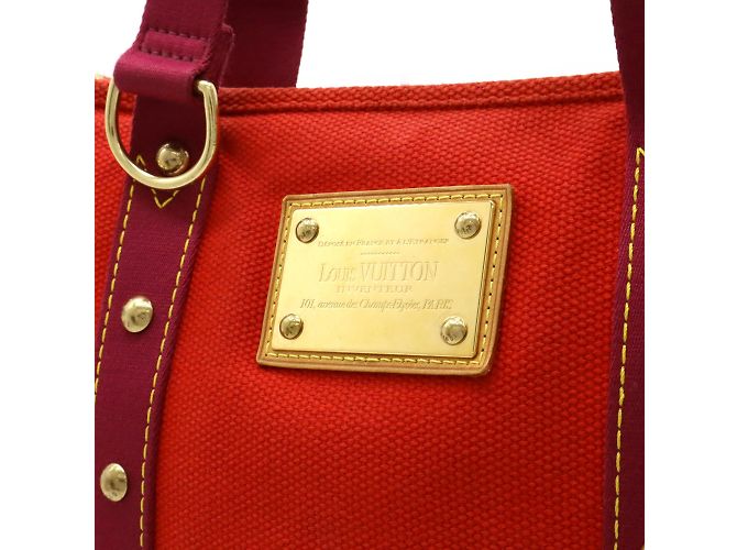 Borsa tote MM della linea Antigua di Louis Vuitton Rosso Porpora - vista 9