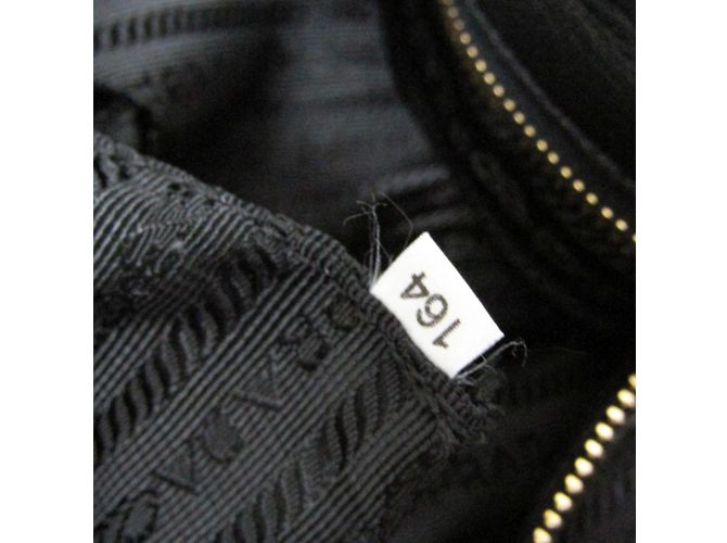 Borsa a spalla con catena arricciata Prada Nero - vista 13