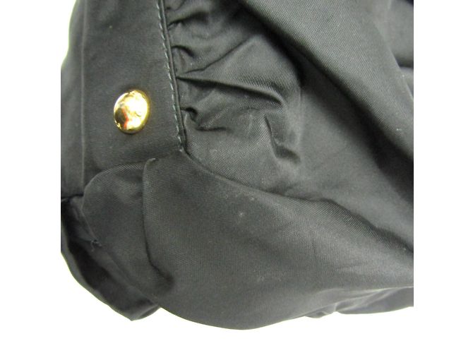 Borsa a spalla con catena arricciata Prada Nero - vista 4