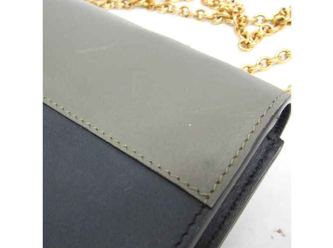 Céline Borsa a tracolla Celine Chain 175383UNA.25FH Marrone Nero Rosso - vista 13