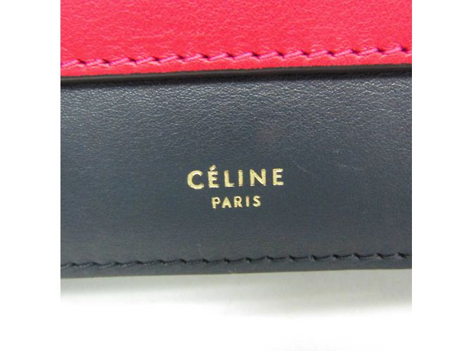 Céline Borsa a tracolla Celine Chain 175383UNA.25FH Marrone Nero Rosso - vista 17
