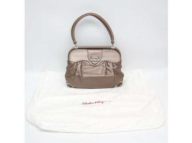 Borsa a spalla in pelle Gancini da donna di Salvatore Ferragamo Argento - vista 2