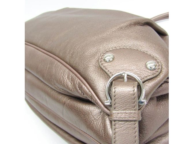 Borsa a spalla in pelle Gancini da donna di Salvatore Ferragamo Argento - vista 6