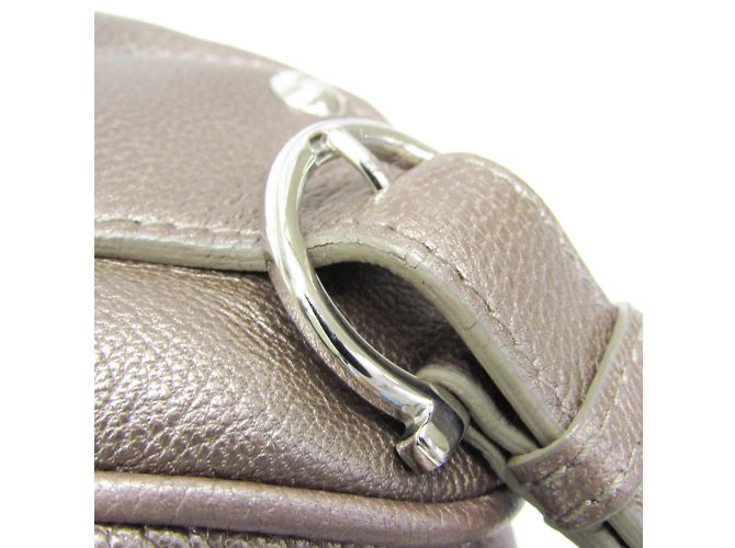 Borsa a spalla in pelle Gancini da donna di Salvatore Ferragamo Argento - vista 8