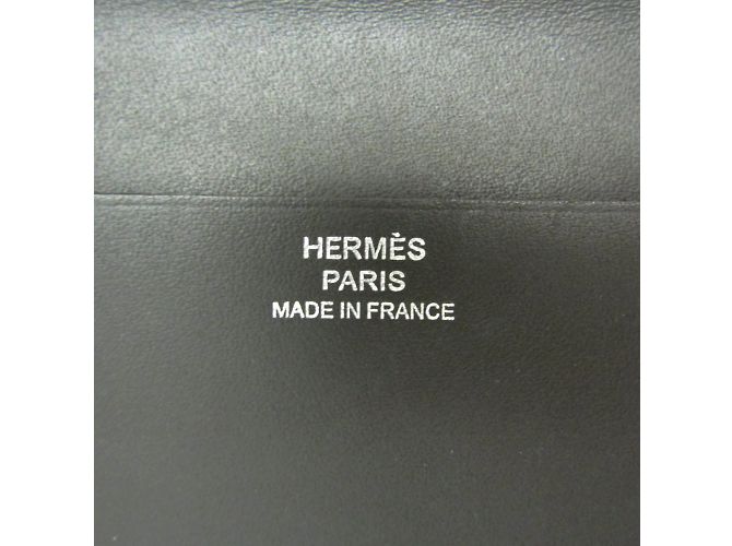 Hermès Hermes Manhattan Leather Card Case Black Yellow - view 10